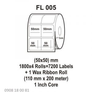 Giấy in mã vạch Fasson 50x50mm Giấy in mã vạch Fasson 50x50mm