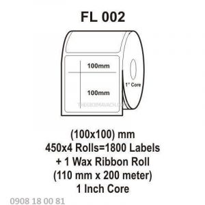 Giấy in mã vạch Fasson 100x100mm Giấy in mã vạch Fasson 100x100mm