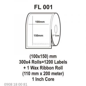 Giấy in mã vạch Fasson 100x150mm Giấy in mã vạch Fasson 100x150mm