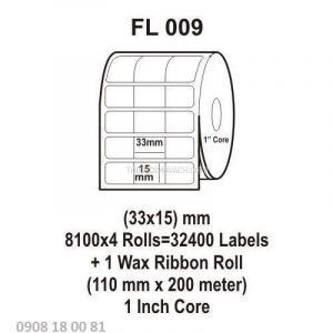 Giấy in mã vạch Fasson 33x15mm Giấy in mã vạch Fasson 33x15mm
