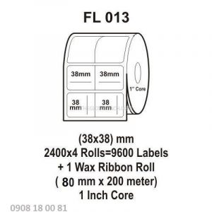 Giấy in mã vạch Fasson 38x38mm Giấy in mã vạch Fasson 38x38mm