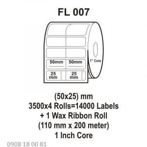 Giấy in mã vạch Fasson 50x25 Giấy in mã vạch Fasson 50x25