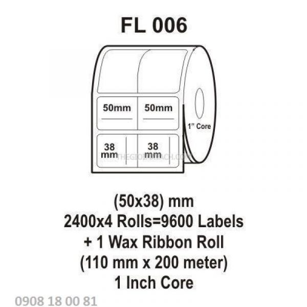 Giấy in mã vạch Fasson 50x38mm