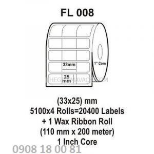 Giấy in mã vạch Fasson 35x22mm Giấy in mã vạch Fasson 35x22mm