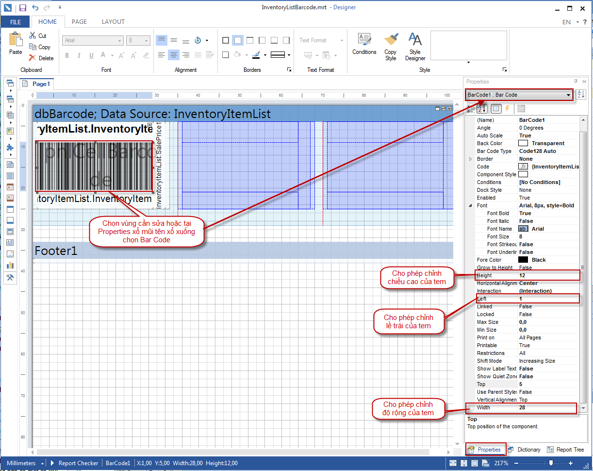Hướng dẫn in mã vạch trên Misa cho khách hàng