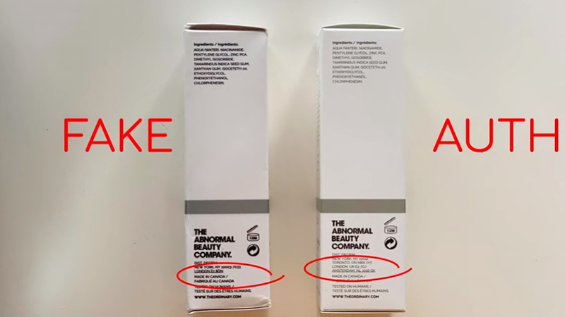 Cách check mã vạch the Ordinary thật - giả chính xác nhất